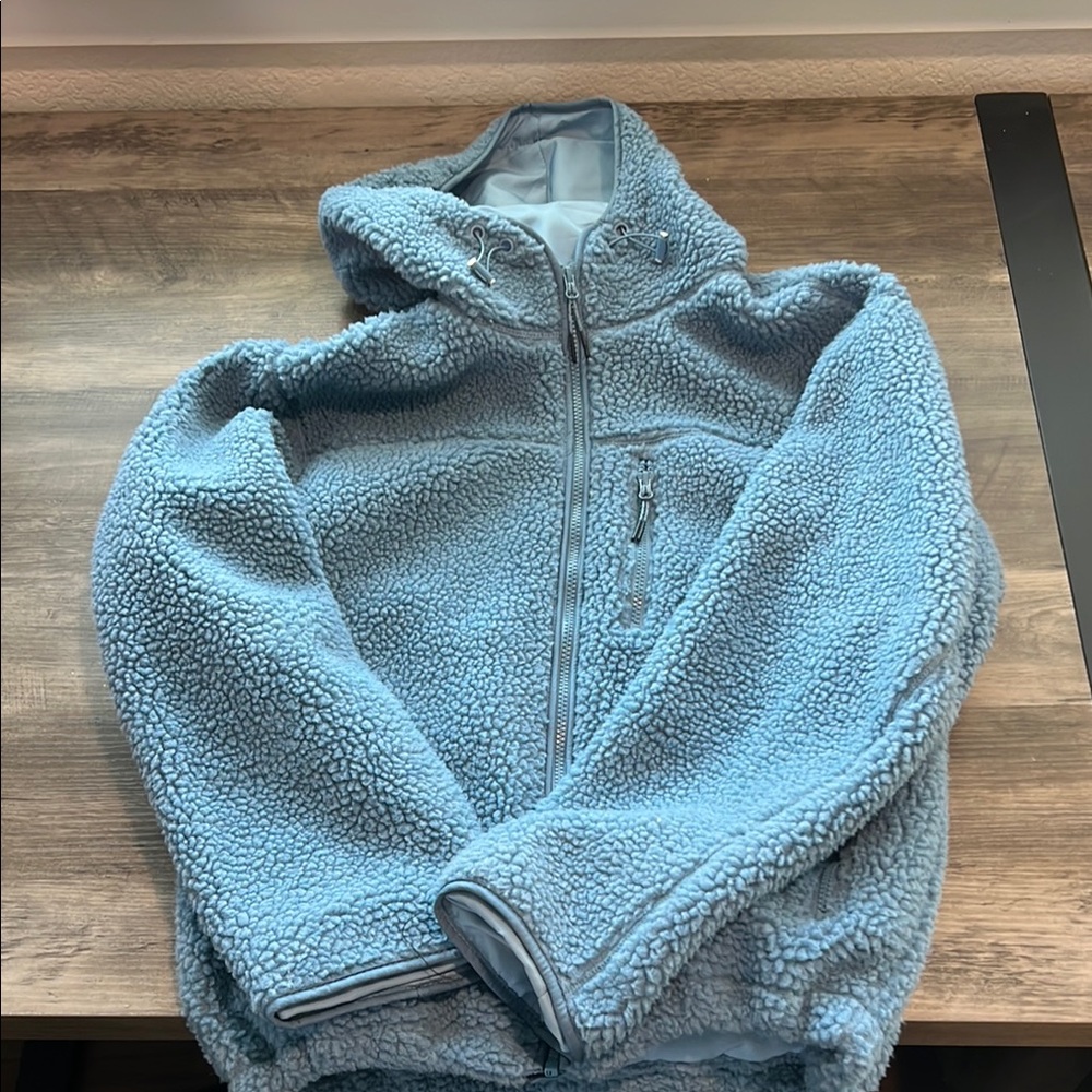 H&M Light Blue Sherpa Jacket